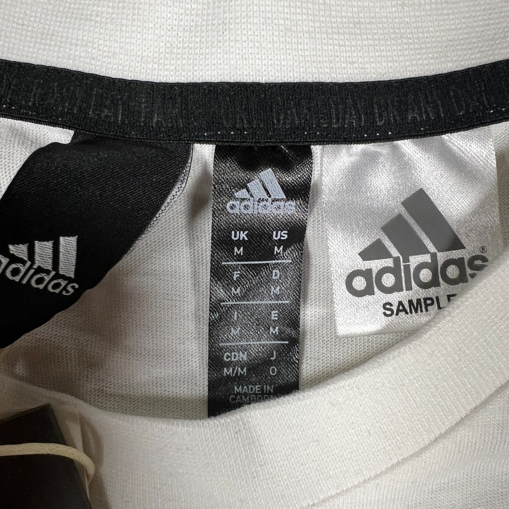 Adidas Mens Medium White Crew Neck Raglan Sleeve Sport Performance Tee NWT - Picture 6 of 9